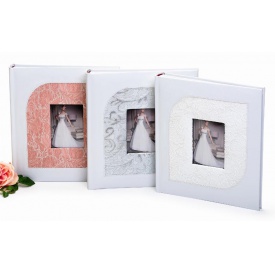 Svatební fotoalbum na růžky JUST MARRIED terracota