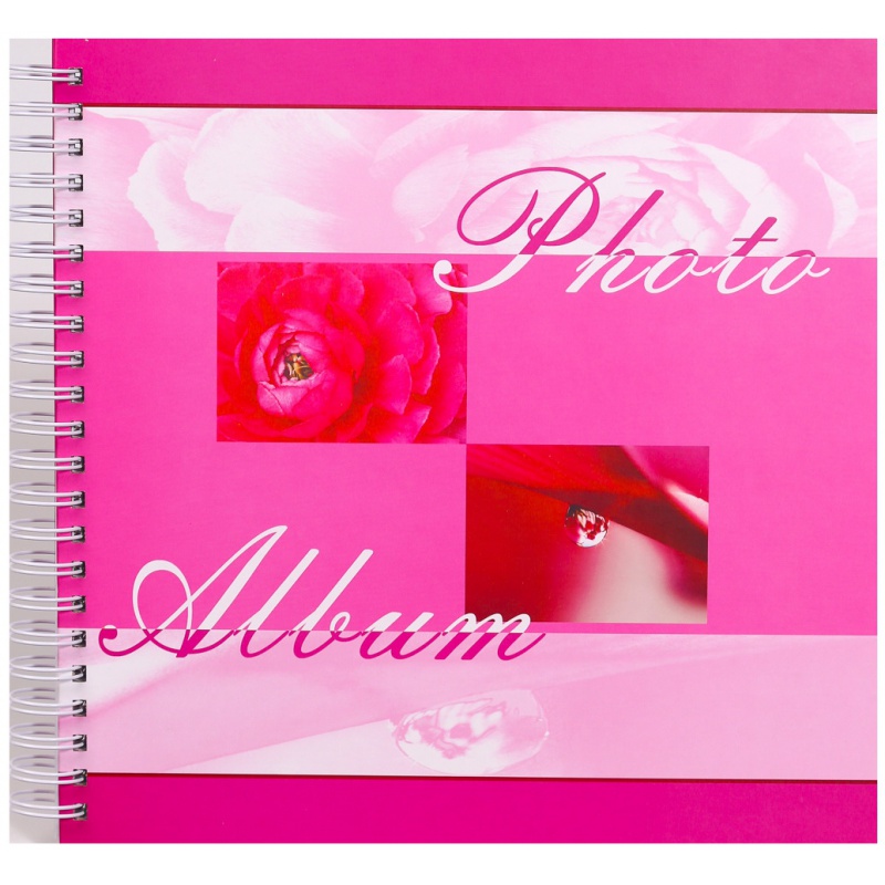 Spirálové fotoalbum na růžky SUMMER BREEZE 40 stran 30x30 růžové