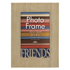 Dřevěný fotorámeček 10x15 s vyřezávaným detailem Friends