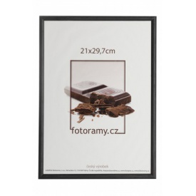 Dřevěný fotorámeček DR0C1K 21x29,7 A4 C1 černý