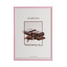 Dřevěný fotorámeček DR0C1K 21x29,7 A4 C7 růžový