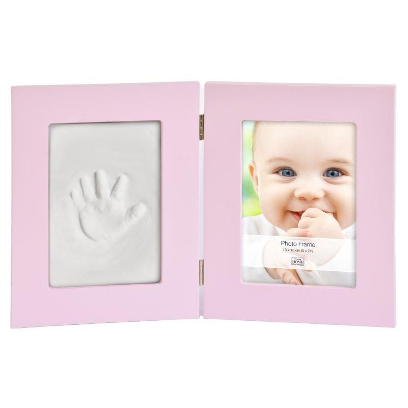 Dětský set na otisky a fotku 13x18cm BabyKeepsake růžový