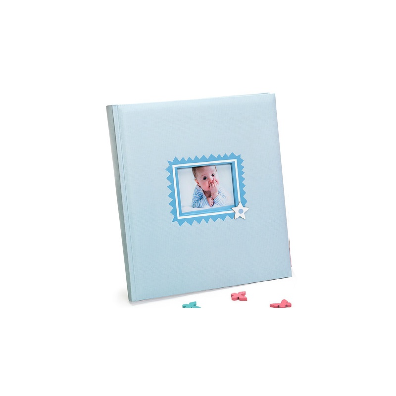 Dětské fotoalbum na růžky BABY´S LAUGH 29x32/60 modré