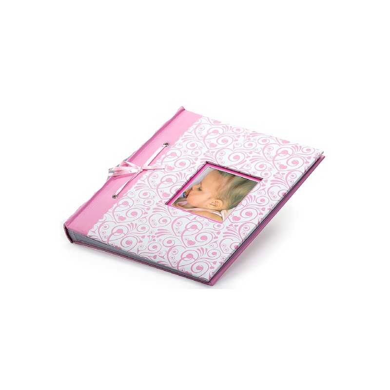 Dětské fotoalbum na růžky BAMBINO 29x32/60 růžové