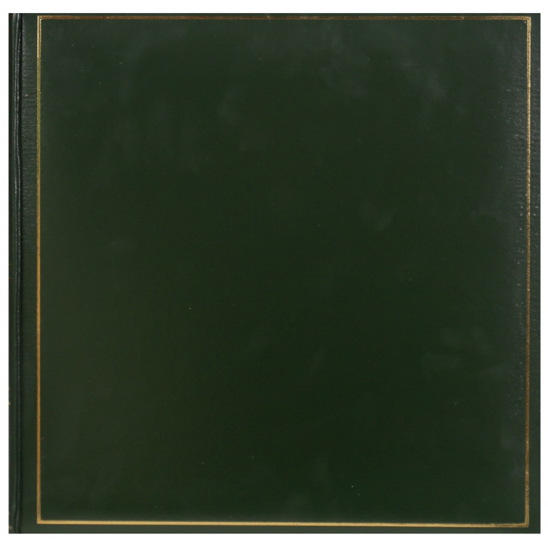 Klasické fotoalbum na růžky 35x35cm/80s. TRADITION zelené