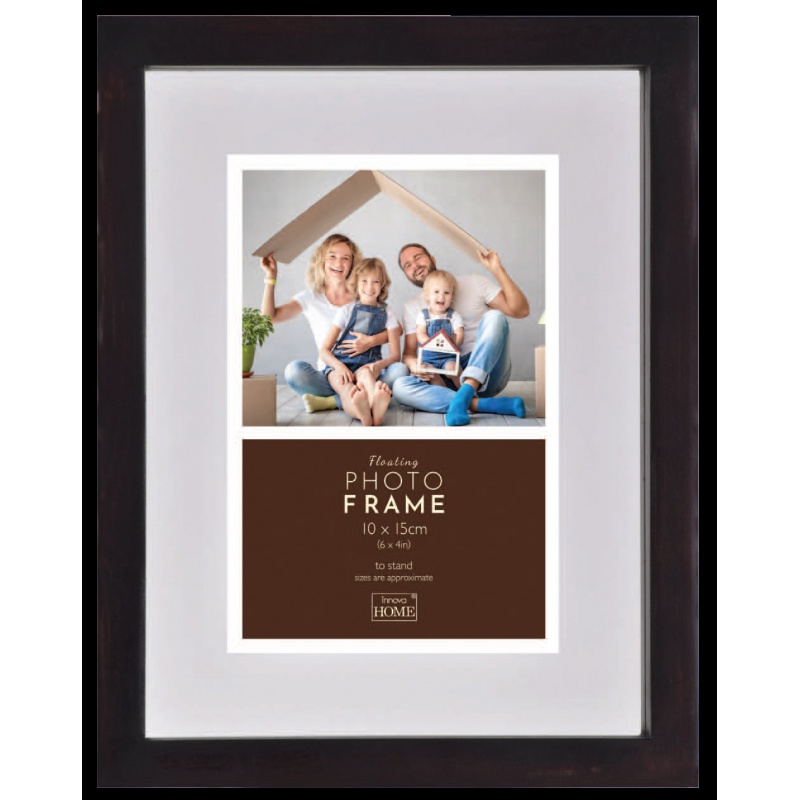 Luxusní dřevěný fotorámeček Floating Frame 10x15 Dark Brown