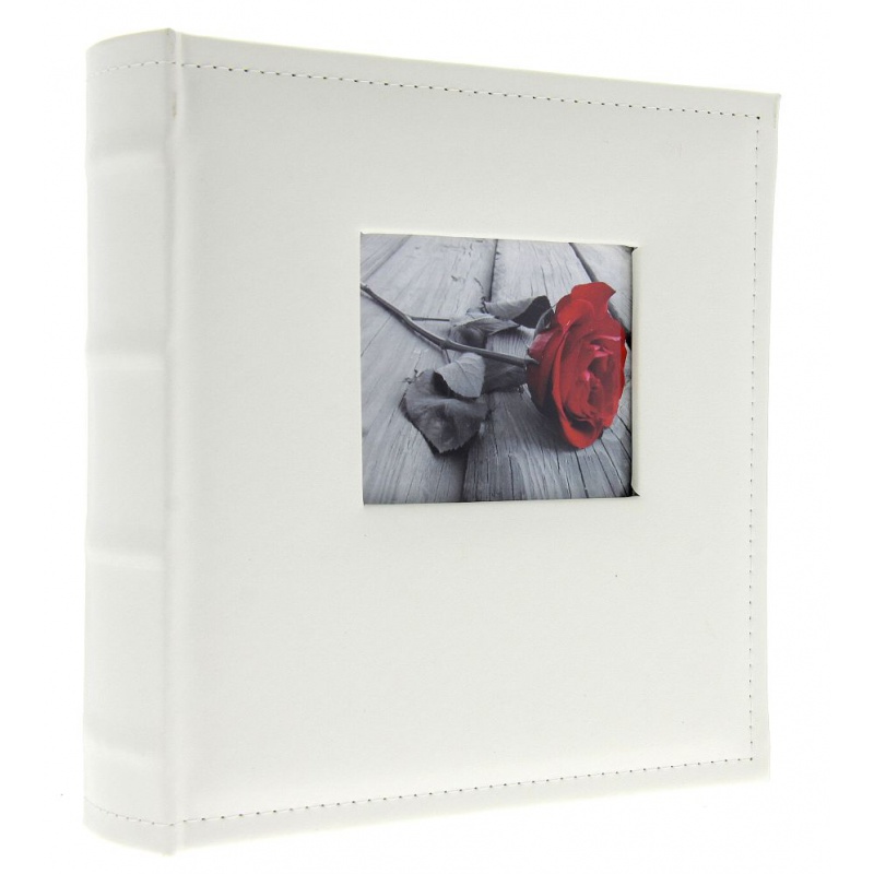 Koženkové fotoalbum 10x15/500 foto WHITE window