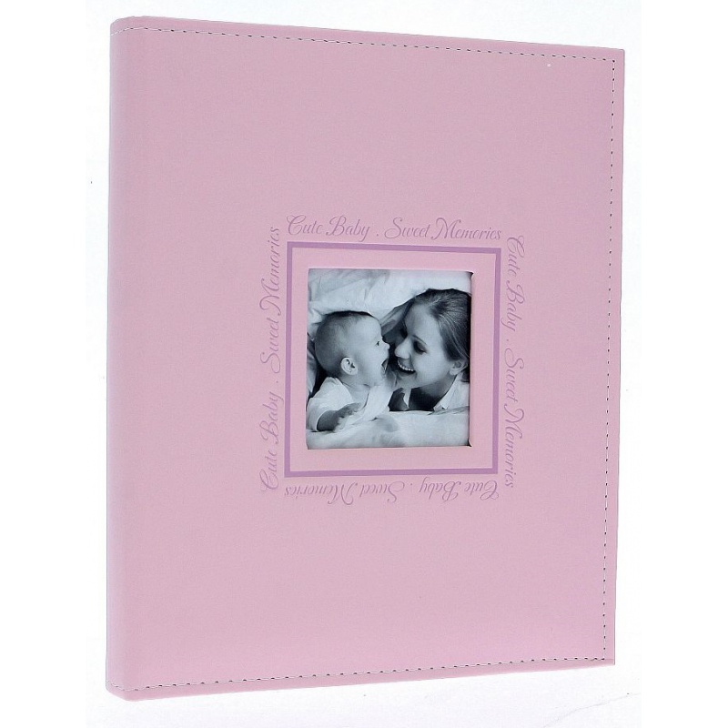 Dětské samolepící fotoalbum 24x29/40s PERFECTLINE růžové