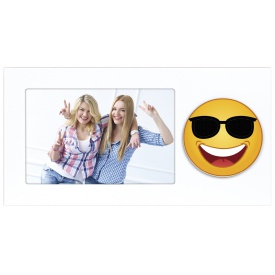 Akce 1+1: Fotorámeček Emoji Style 10x15 brýle + druhý stejný fotorámeček navíc