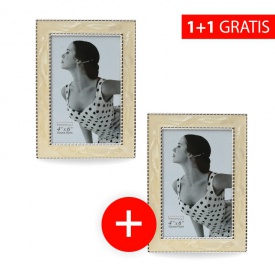 Akce 1+1: Exkluzivní stříbrný fotorámeček na foto 10x15 + druhý stejný fotorámeček navíc