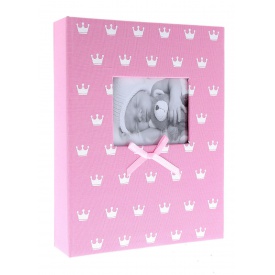 Akce 1+1: Dětské fotoalbum 10x15/304 MIRACLE růžové + Akrylový rámeček 13x9cm šířka navíc